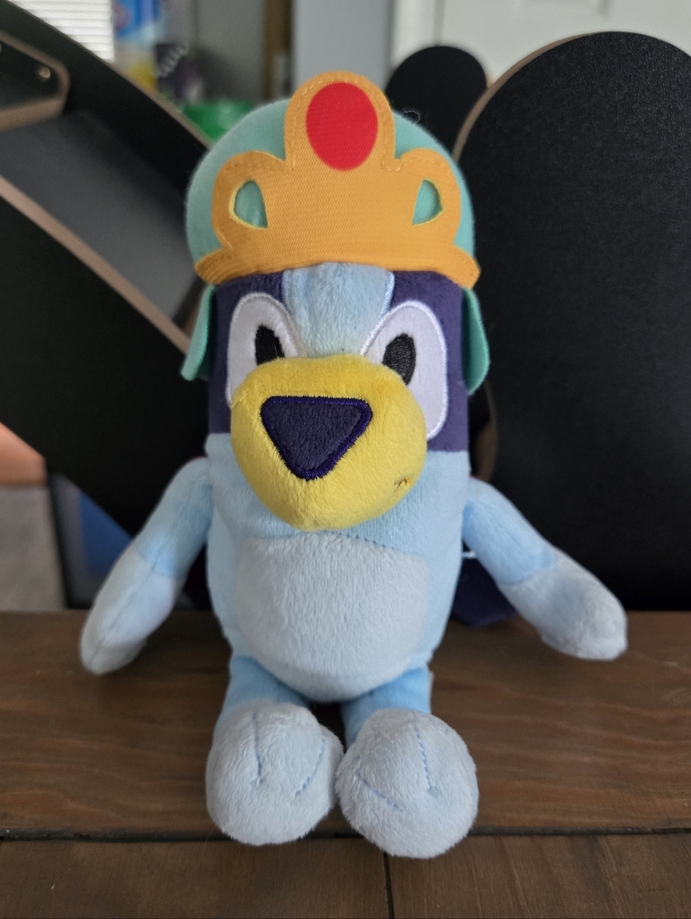 Princess Bluey Plush Dog with Decorative Crown